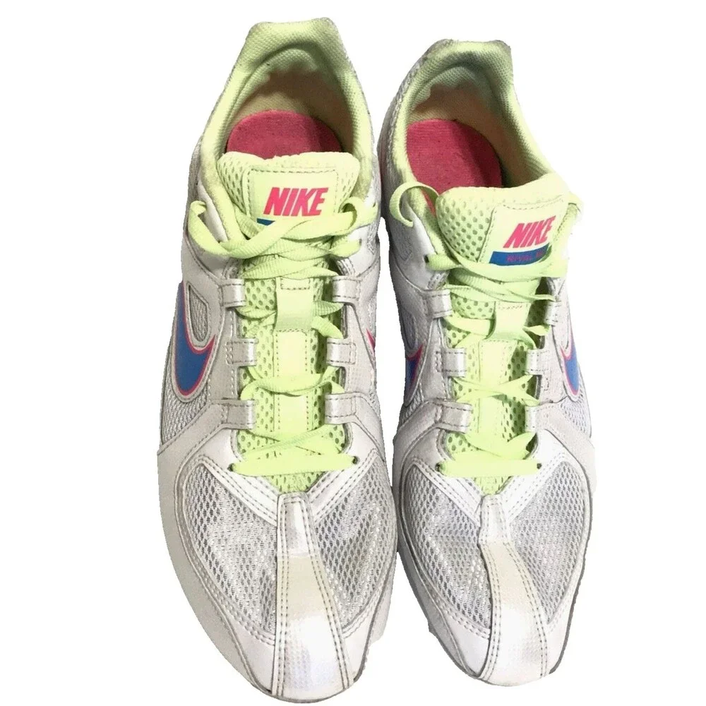 Nike Rival MD Track Shoes Spike Women 9.5 10 Running White 468650 Multi-Use